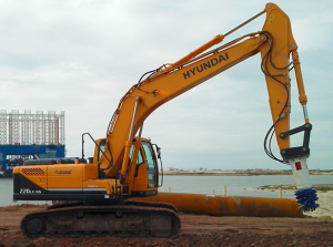 Вид на экскаваторе